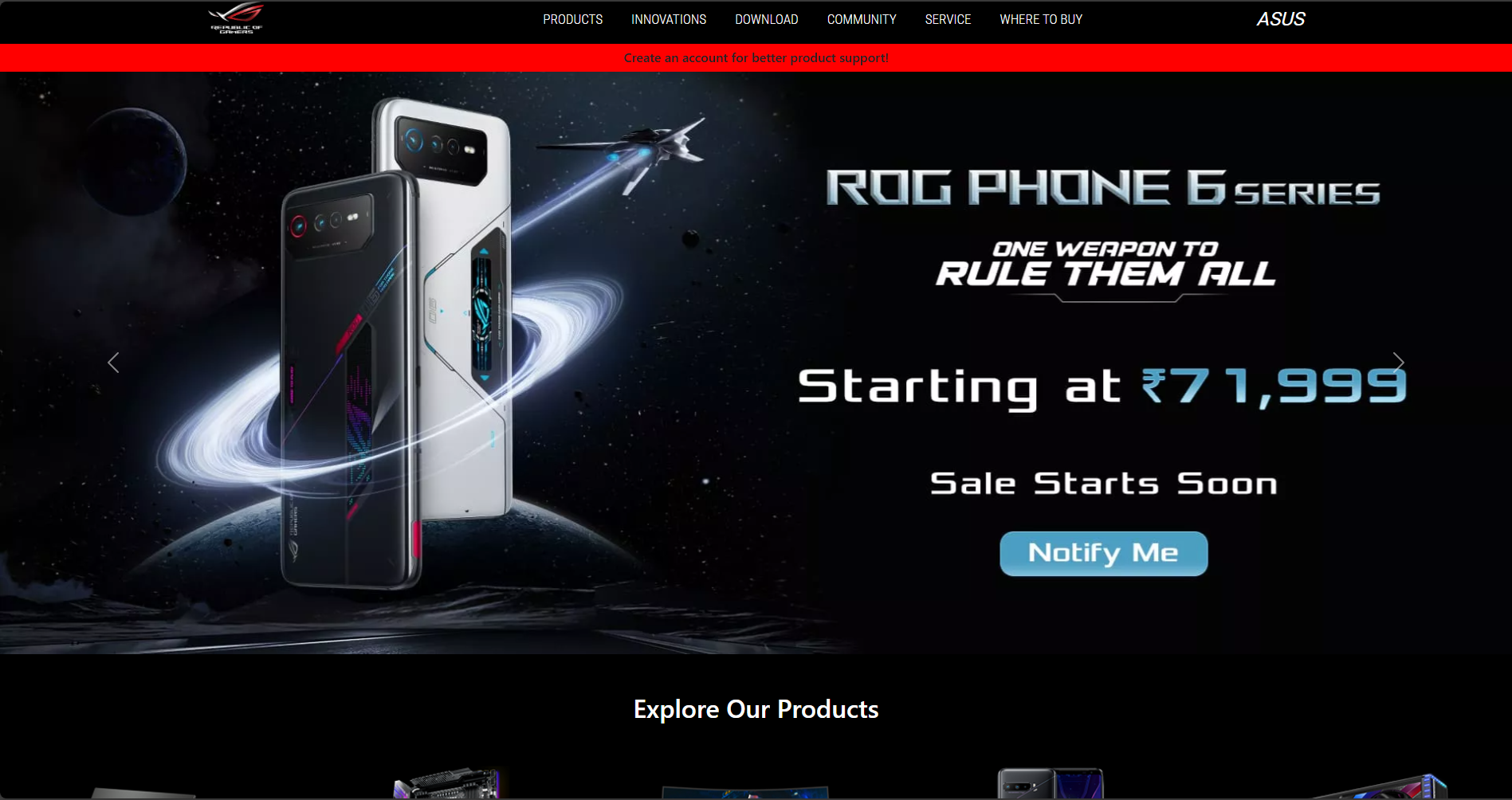 ROG Website Clone (4-Hour Challenge)